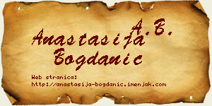 Anastasija Bogdanić vizit kartica